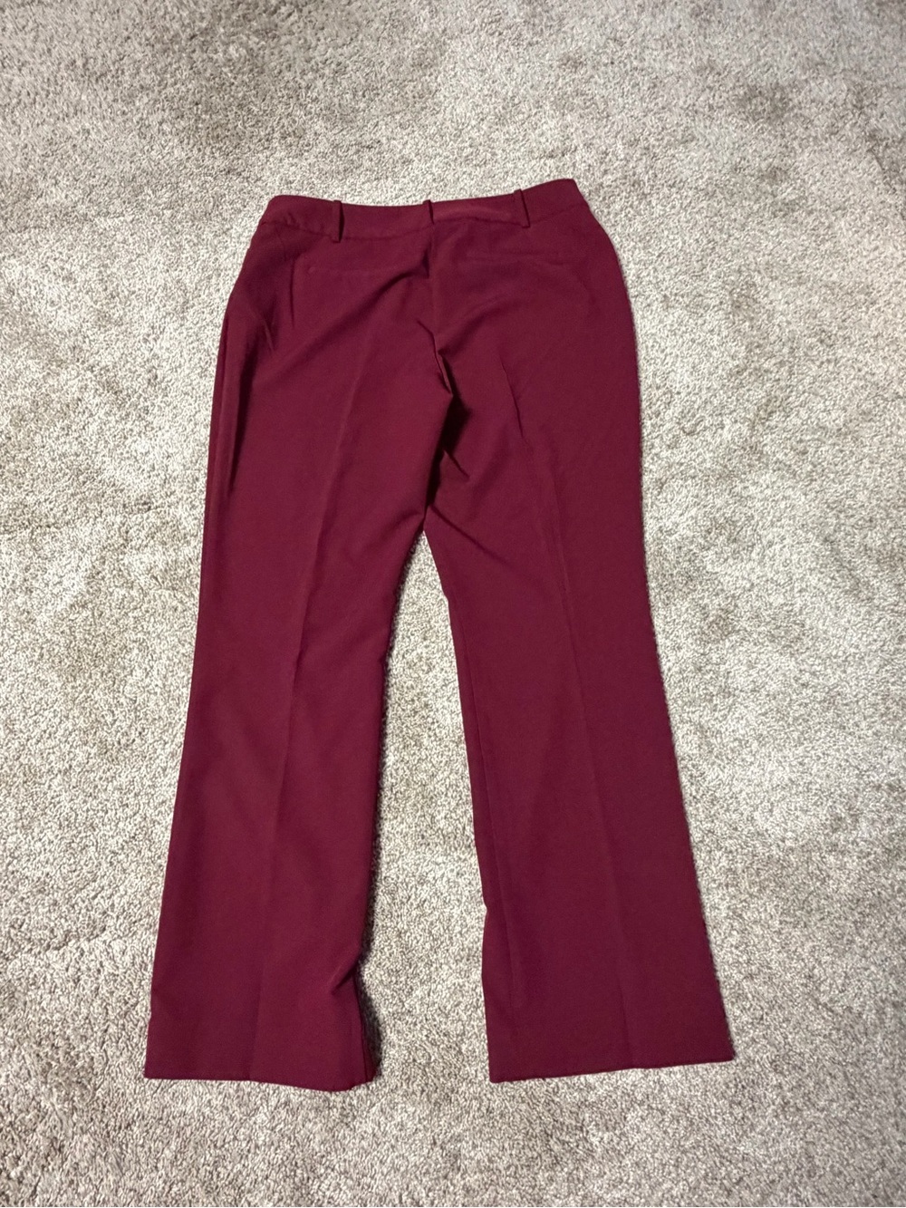 Liz Claiborne Women's Burgundy Straight-Leg Trousers